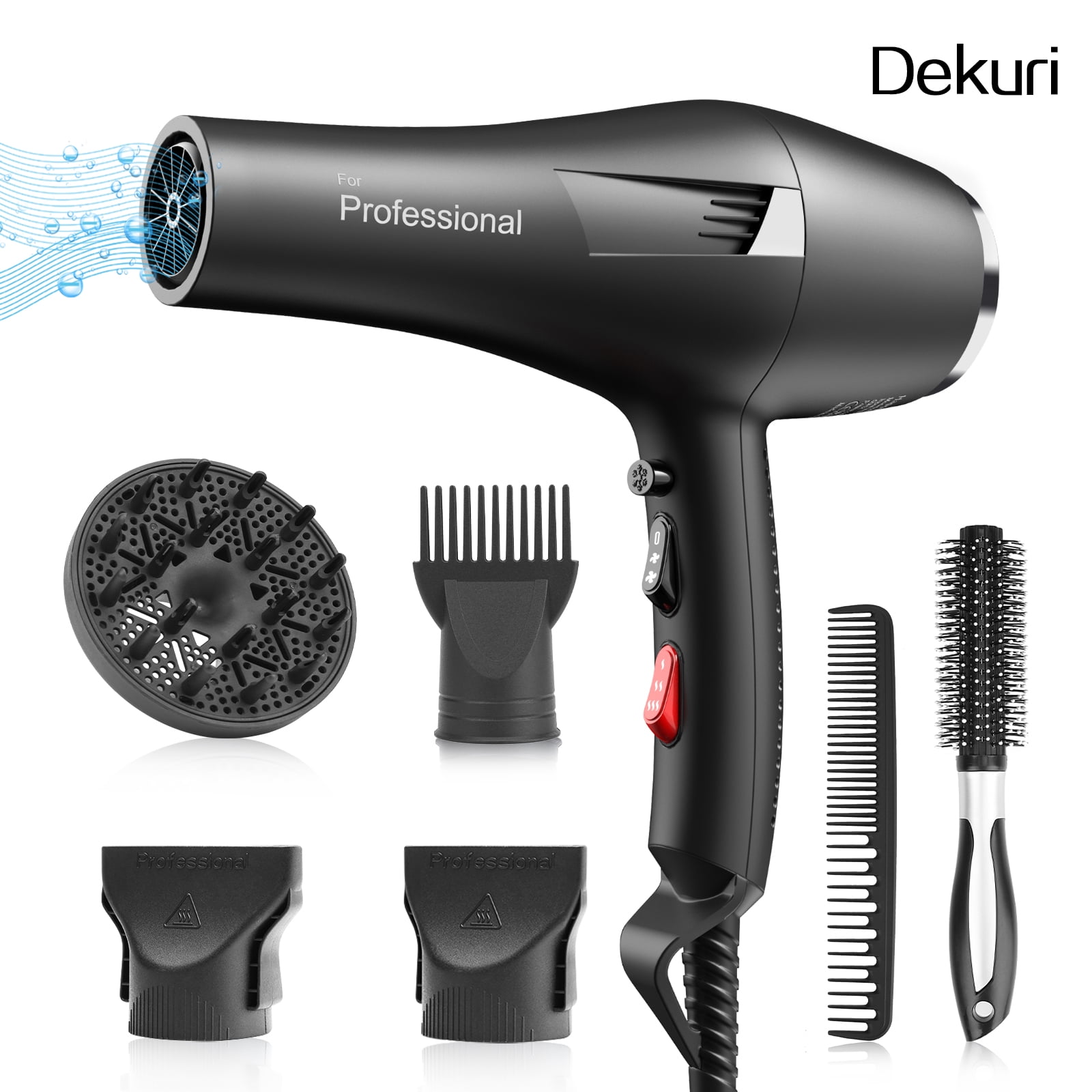 Dekuri Ionic Salon Hair Dryer Professional Blow Dryer 2200W AC Motor Fast Drying