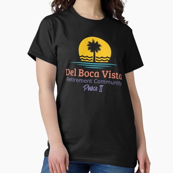 Del Boca Vista Retirement Community Phase II Sunset Palm Tree Unisex T-Shirt, S-5XL