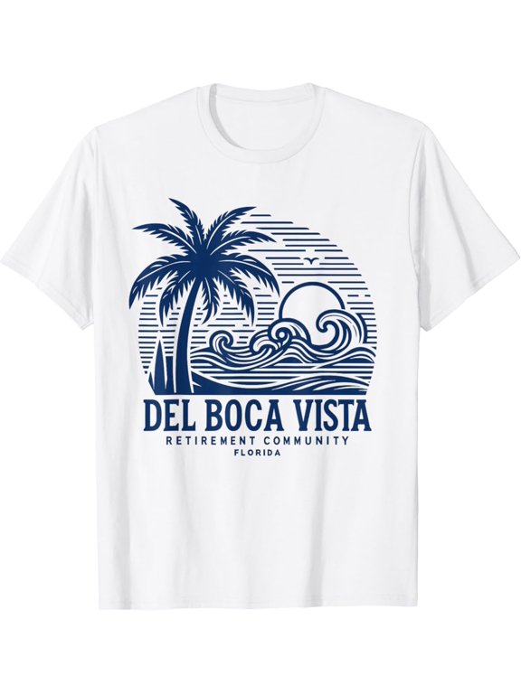 Del Boca Vista Sunset Florida T-Shirt WHITE Unisex S-5XL Hot Trending Shirt, Vintage Birthday Gift