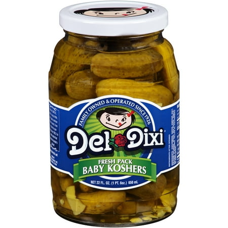 Del-Dixi Baby Kosher Pickles, 22 fl oz