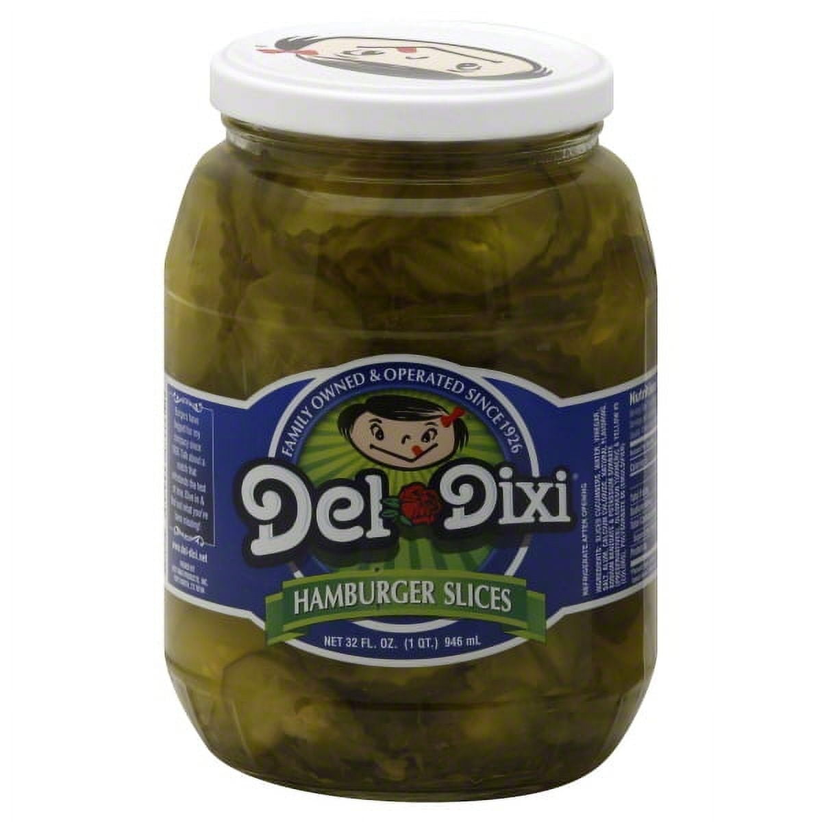 Del-Dixi Hamburger Slices Pickles, 32 fl oz
