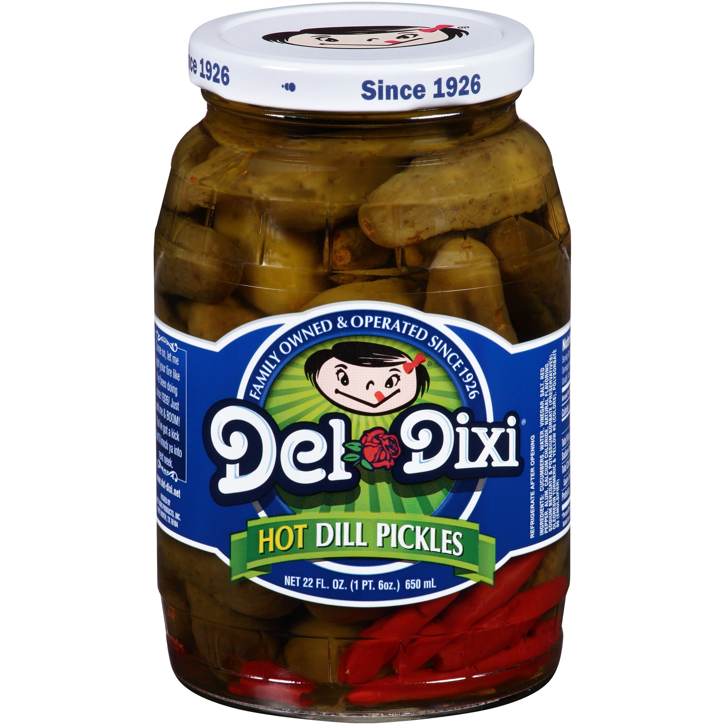 Del Dixi? Hot Dill Pickles 22 fl. oz. Jar
