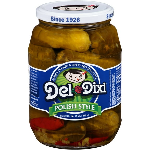 Del Dixi Polish Style Pickles 32 fl. oz. Jar