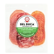 Del Duca, Uncured Pork Variety Pack, Spicy Deli Meat, 6 oz Plastic Tray, Serving Size 1 oz, Minimum of 6 Grams or Protein per Serving