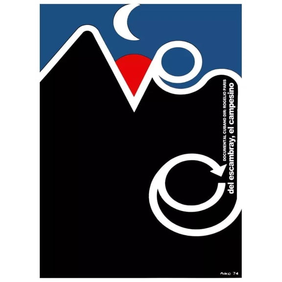 Del Escambray el campesino documentary Decor Poster.Graphic Interior design. 11 x 17 Inch Poster
