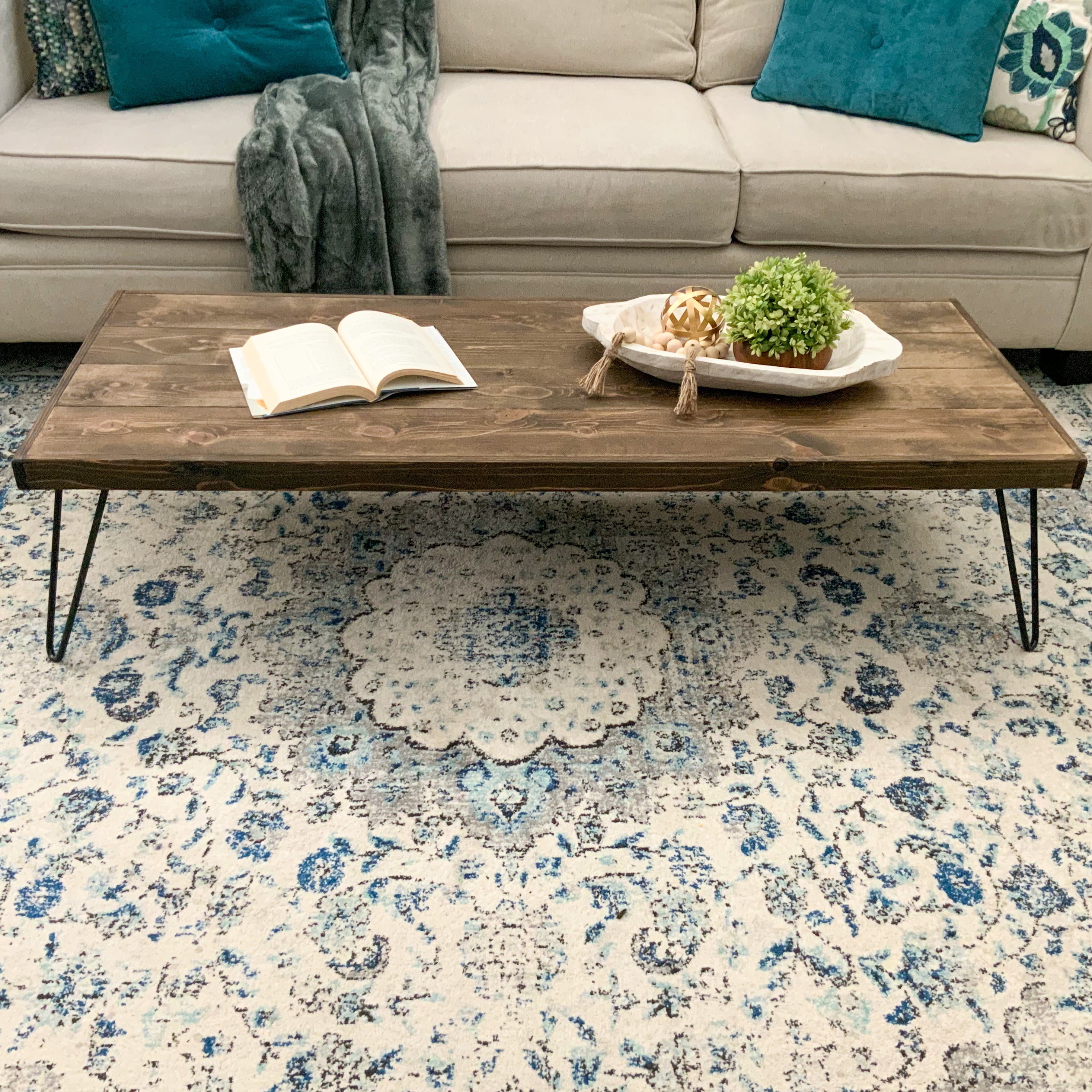 Del Hutson Designs Colt Coffee Table Dark Walnut Walmart