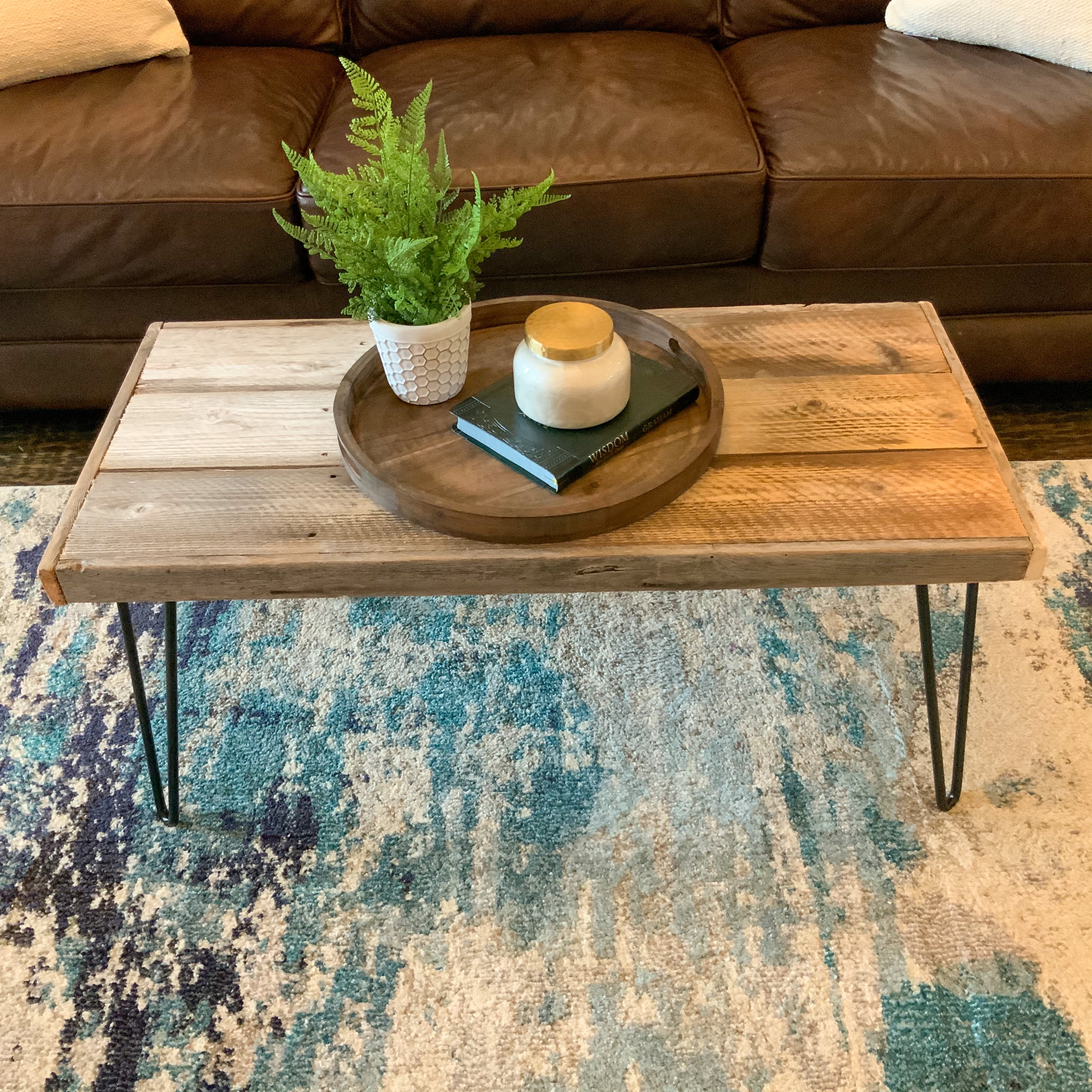 Del hutson barnwood coffee table discount