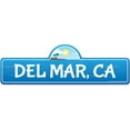 thumbnail image 1 of Del Mar CA California Beach Street Sign | Indoor/Outdoor | Surfer Ocean Lover Décor For Beach House Garages Living Rooms Bedroom | Signmission Personalized Gift, 1 of 5