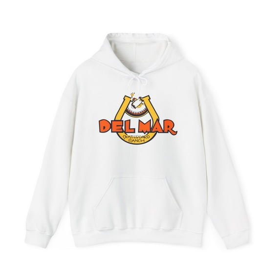 Del Mar Skateboard Ranch Vintage 80s Skateboarding Hoodie Design - 2XL / White