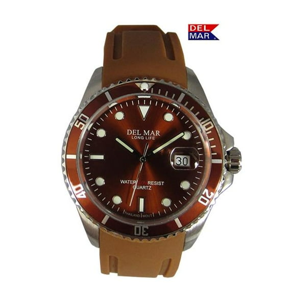 Del Mar Watches 50381 Men's Sportstrap Bronze Face 100M Watch 1