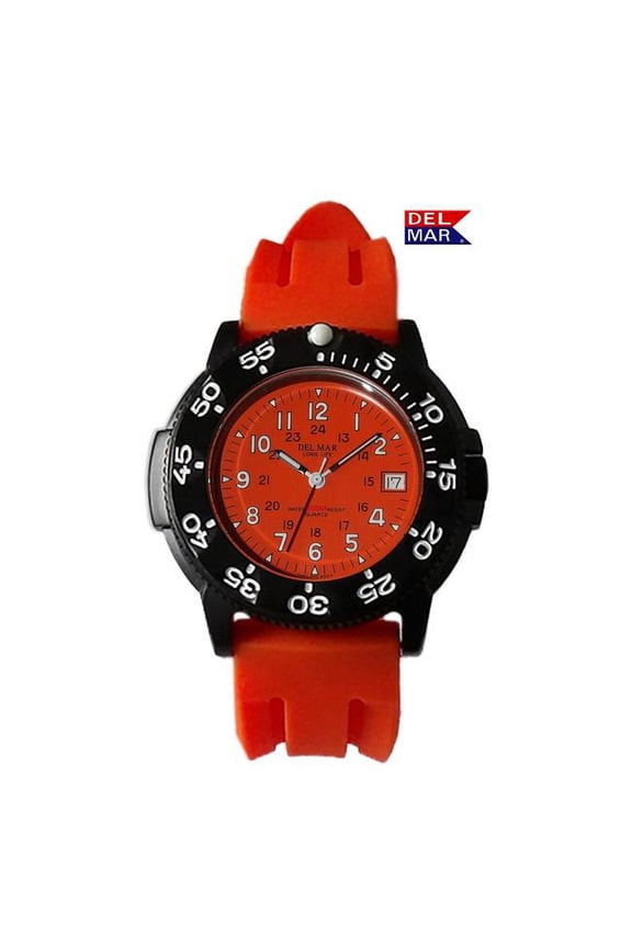 50386 Men's Sand Key Dive 200 M Orange Face & Watch Strap 6