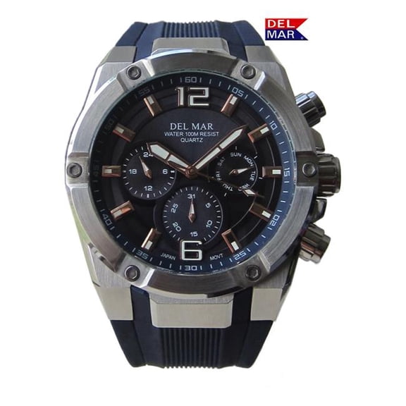 Del Mar Watches 50393 Men's Black Dial Multi-function Watch - 3