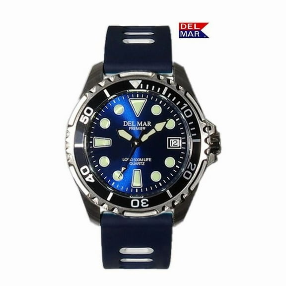 Del Mar Watches 50426 500 Meter Premier Pro Dive Watch 6 - Blue Dial