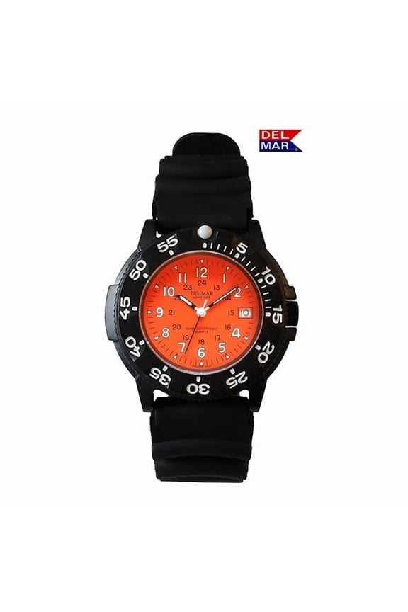 50510 Men's Sand Key Dive 200 M Orange Face & Black Strap 0