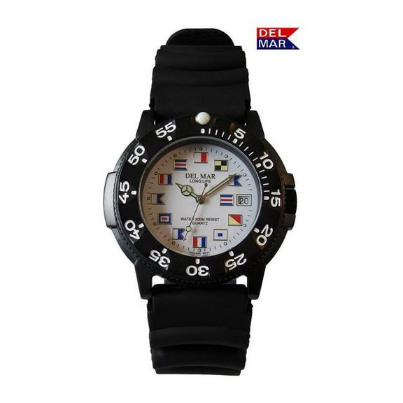 Del Mar Watches 50512 Men's Sand Key Dive 200 M White Nautical Face 2