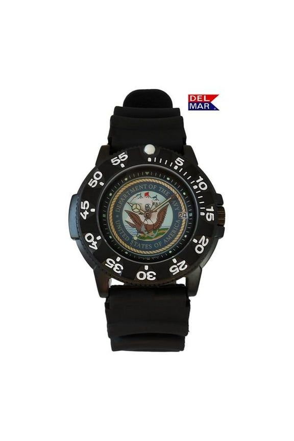 50518 Del Mar Men's Navy Sailor Military Watch - Black Strap 8