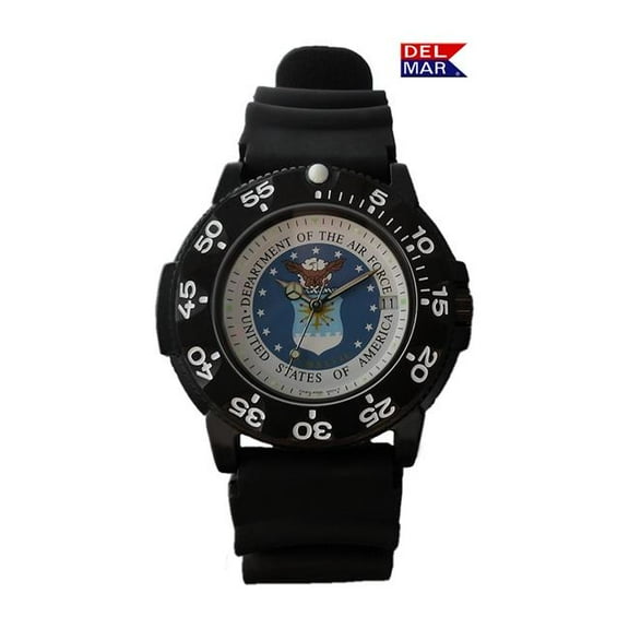 Del Mar Watches 50520 Del Mar Men's U.S. Air Force Military Watch - Black Strap 0