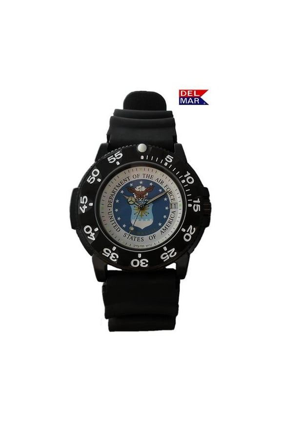 50520 Del Mar Men's U.S. Air Force Military Watch - Black Strap 0