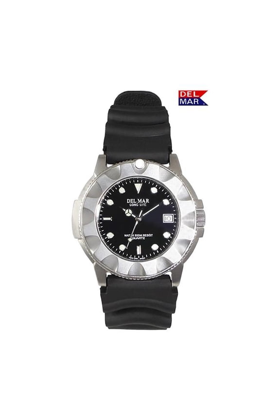 50524 Del Mar Men's Sand Key Watch, Steel Case, Black Dial & Strap 4