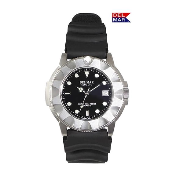 Del Mar Watches 50524 Del Mar Men's Sand Key Watch, Steel Case, Black Dial & Strap 4