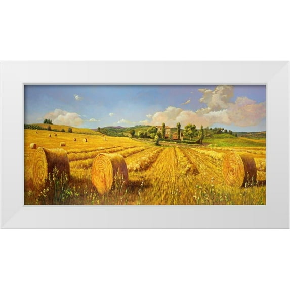 Del Missier, Andrea 14x9 White Modern Wood Framed Museum Art Print Titled - Campo in Toscana