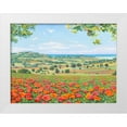 thumbnail image 1 of Del Missier, Andrea 18x15 White Modern Wood Framed Museum Art Print Titled - Campo di papaveri, 1 of 4