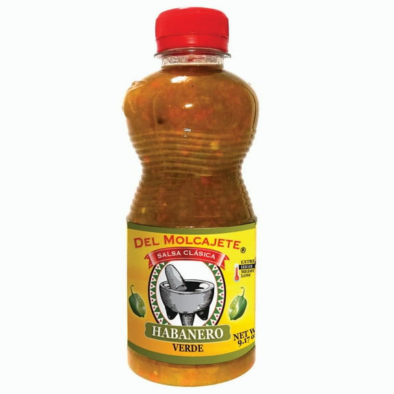 Del Molcajete Salsa Clasica Habanero Verde 9.17 oz