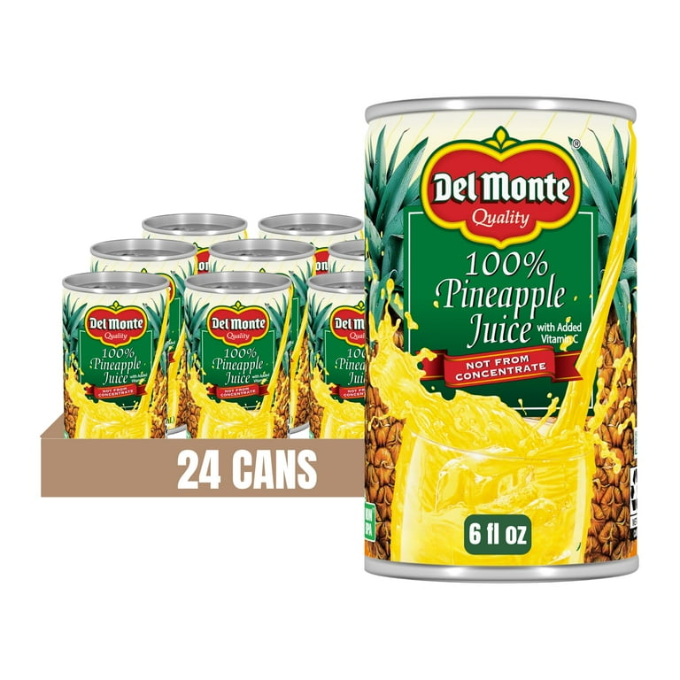 Del Monte 100% Pineapple Juice 24 cans, fl