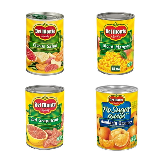 Del Monte 8-Can Variety Pack: Fruit Cocktail in 100% Juice 15 oz Cans Sweet, Healthy & Refreshing