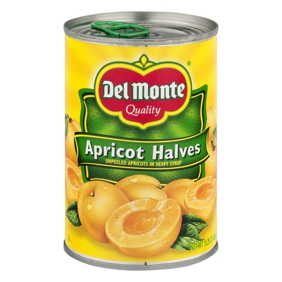 Del Monte Apricot Halves, Heavy Syrup, Canned Fruit, 15.25 oz Can