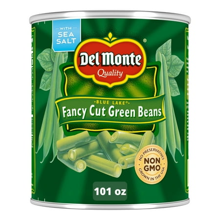 Del Monte Blue Lake Fancy Cut Green Beans, 101 oz Can, Canned Vegetables