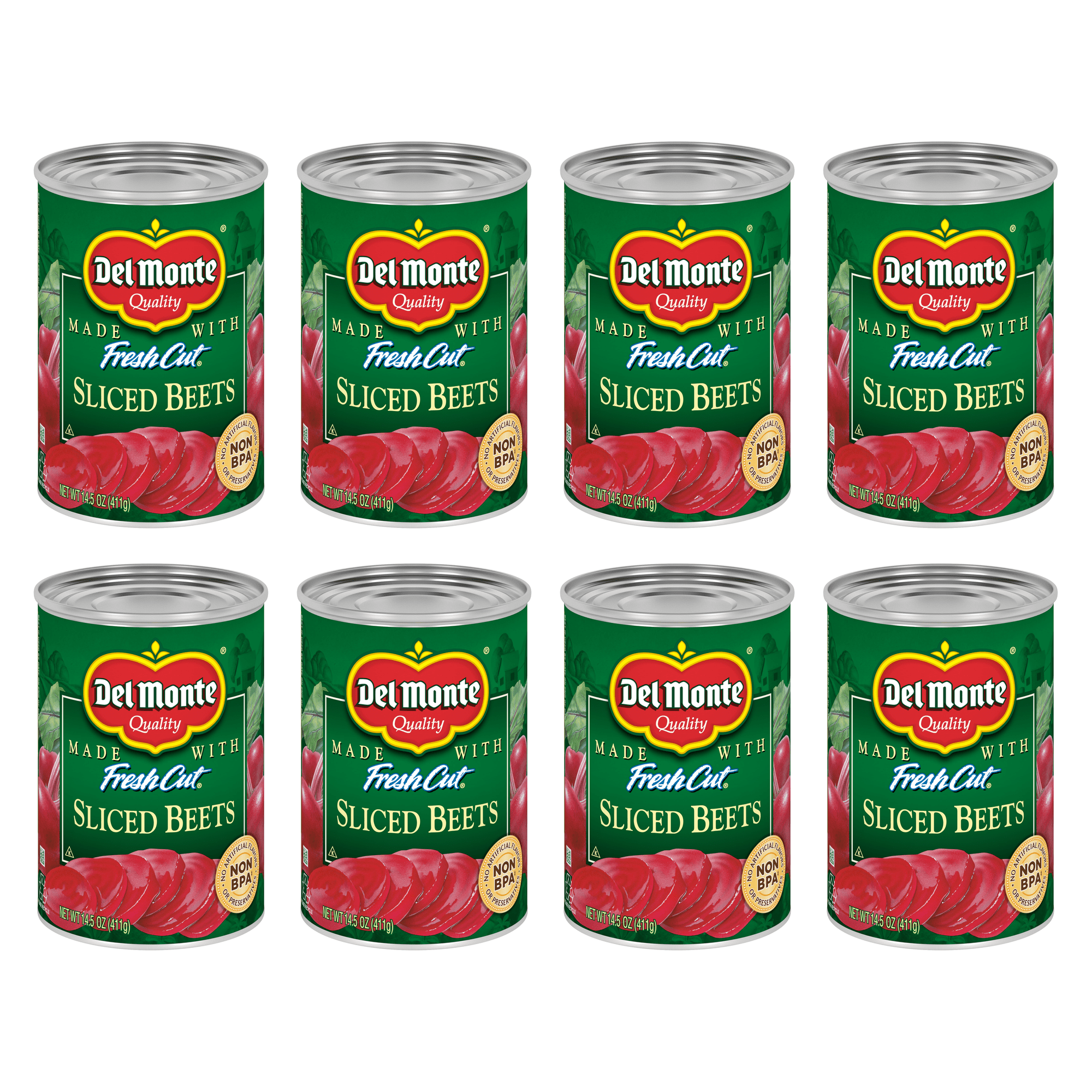Del Monte Canned Beets Sliced Canned Vegetables, 14.5 oz Can (Pack of 8)