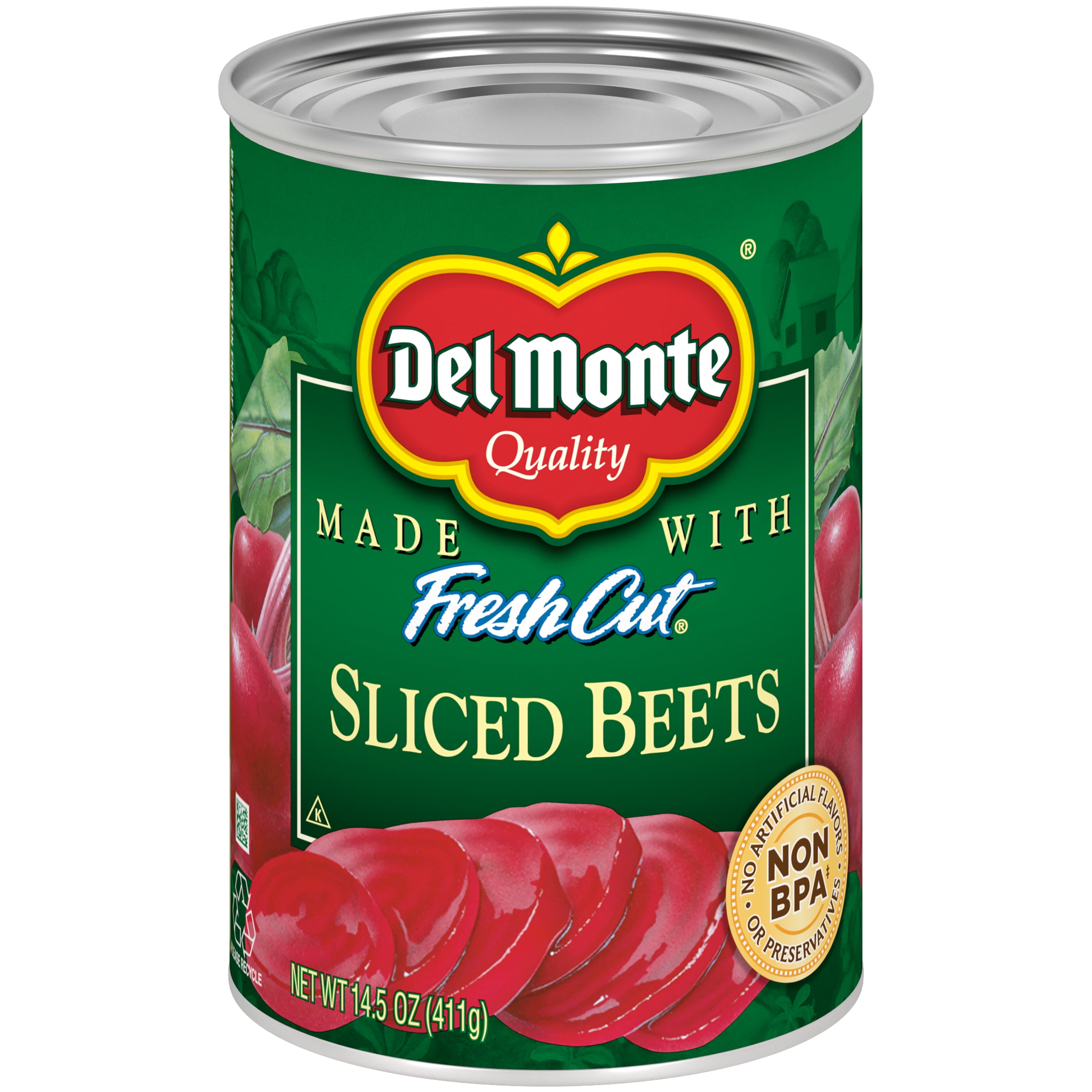 Del Monte Canned Beets Sliced Canned Vegetables, 14.5 oz Can (Pack of 8)