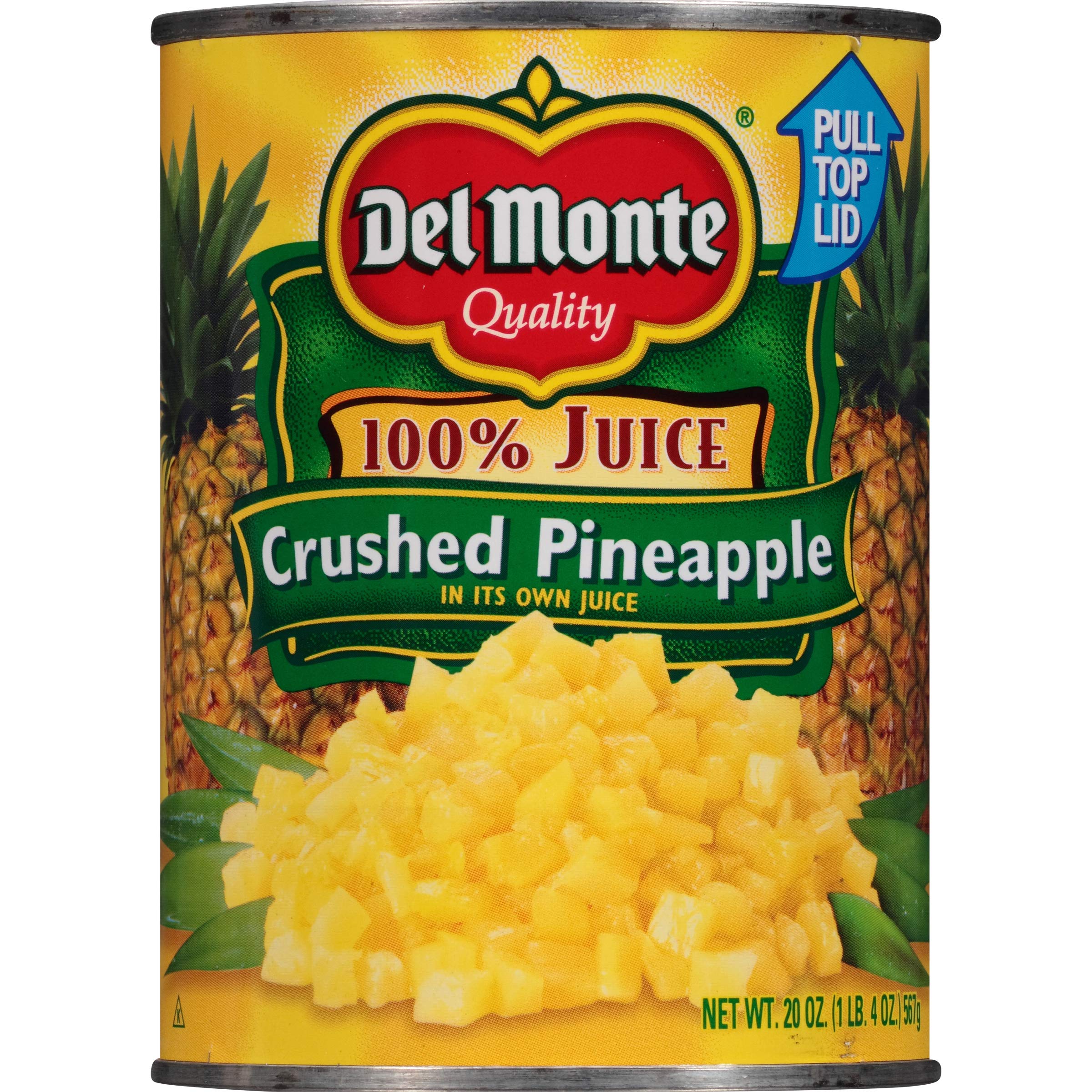 Del Monte Canned Crushed Pineapple In 100 Juice, 20Ounce