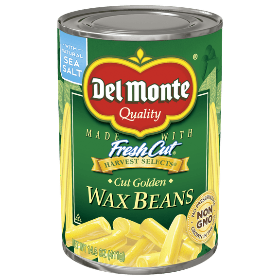 Del Monte Canned Cut Golden Wax Beans, 14.5 oz Can