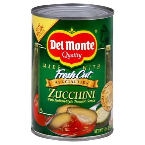 Del Monte Canned Fresh Cut Zucchini With Italian Style Tomato Sauce, 14.5 Ounce - Pack of 2