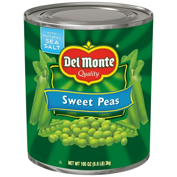 Del Monte Canned Sweet Peas, 105 oz Can