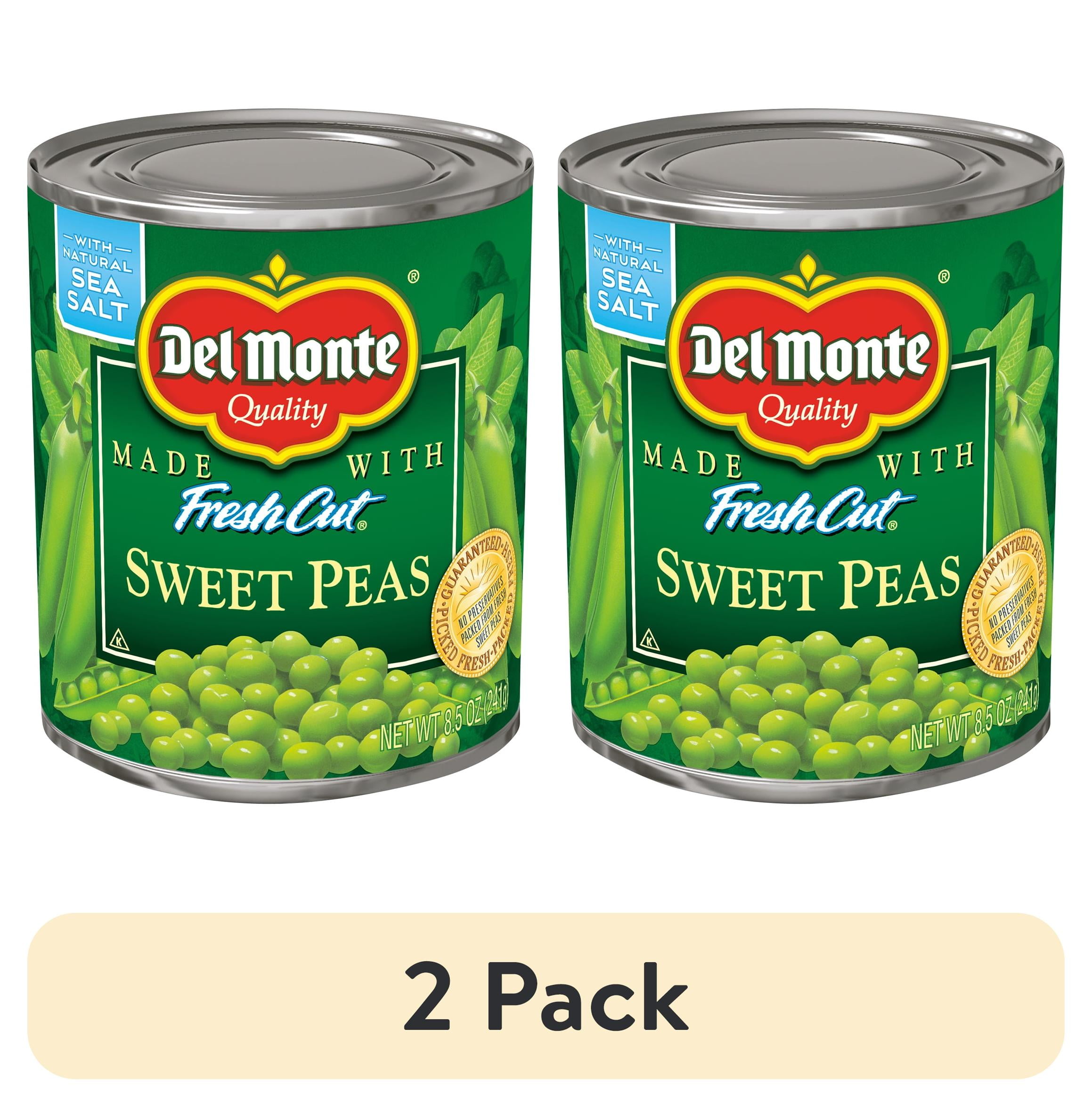 (2 pack) Del Monte Canned Sweet Peas, Canned Vegetables, 8.5 oz