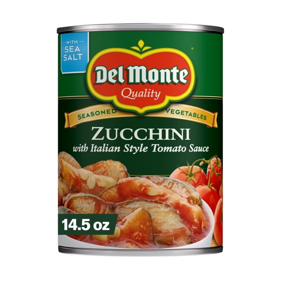 Del Monte Canned Zucchini with Tomato Sauce, 14.5 oz Can