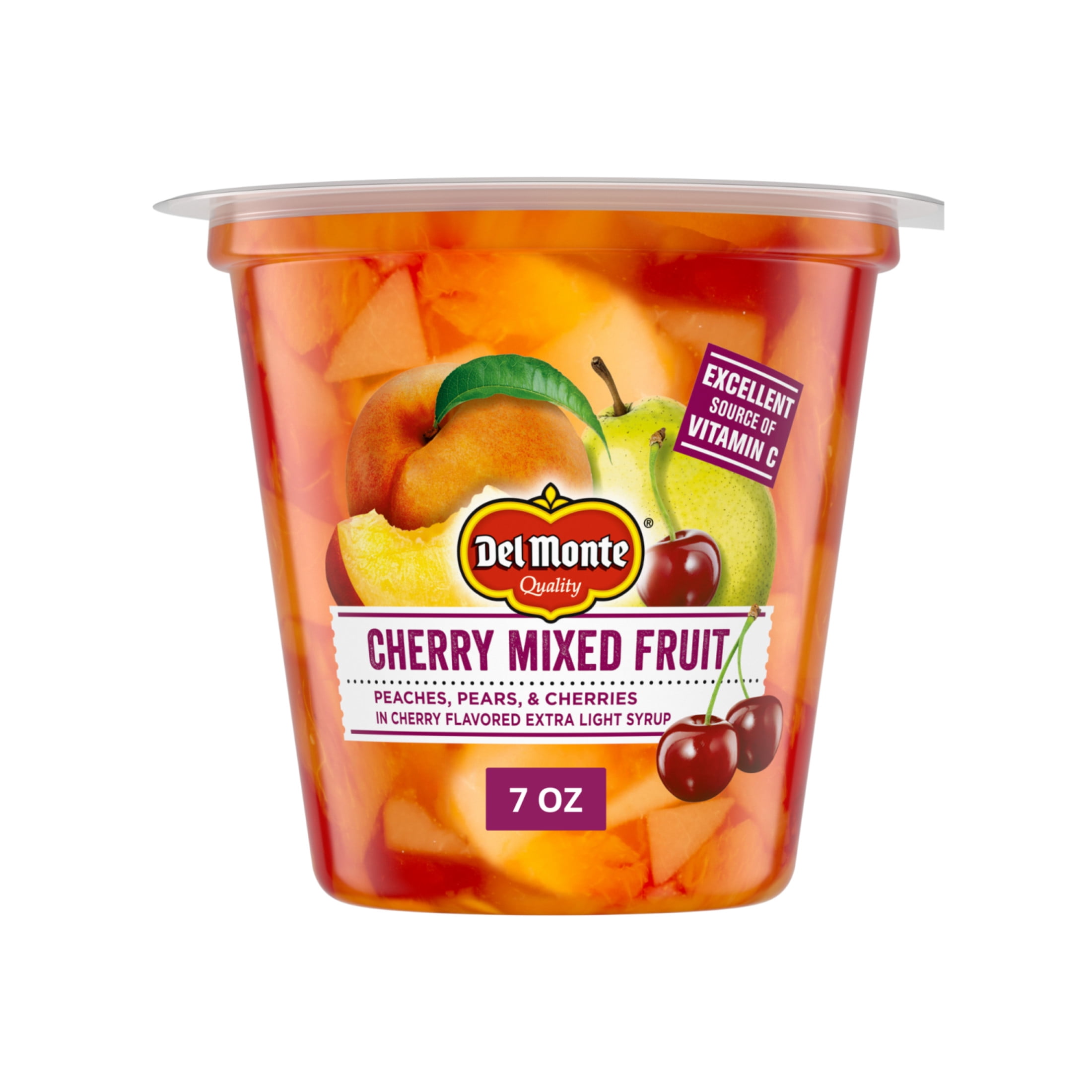 Del Monte Cherry Mixed Fruit Cup Snacks, 7 oz - Walmart.com