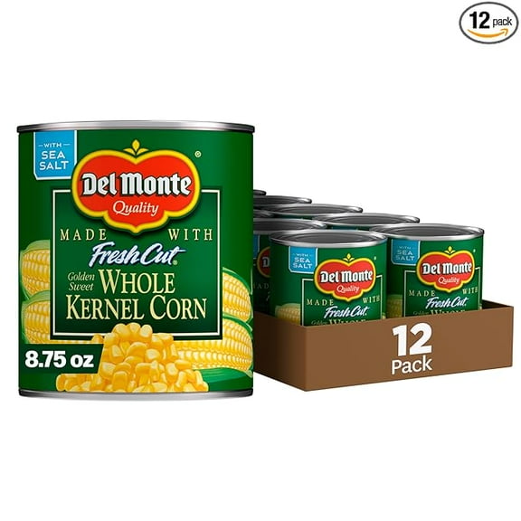 Del Monte Corn Whole Kernel Golden Sweet -  8.75oz Can-12 Pack