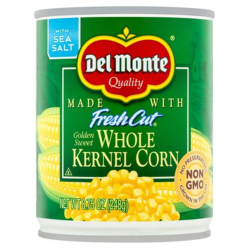 Del Monte Corn Whole Kernel Golden Sweet With Natural Sea Salt
