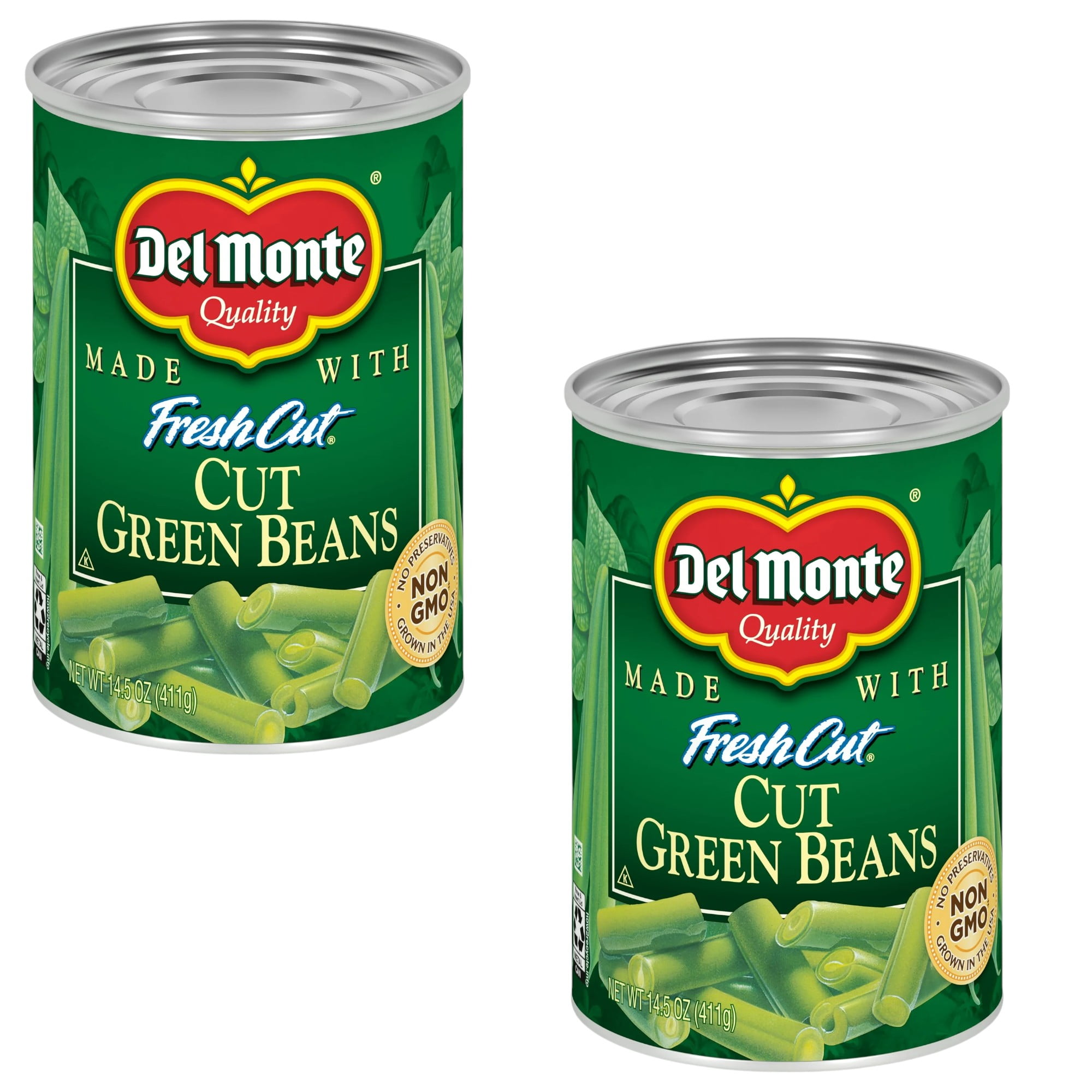 Del Monte Cut Green Beans Canned Vegetables, 2 Pack, 14.5 oz - Walmart.com