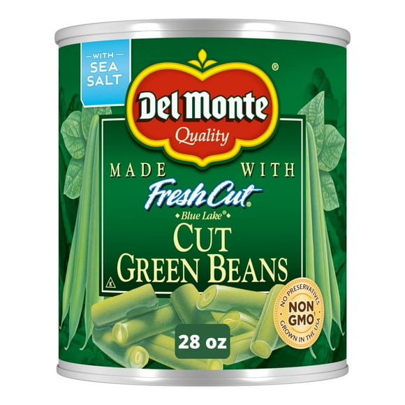 Del Monte Blue Lake Cut Green Beans, Canned Vegetables, 28 oz Can