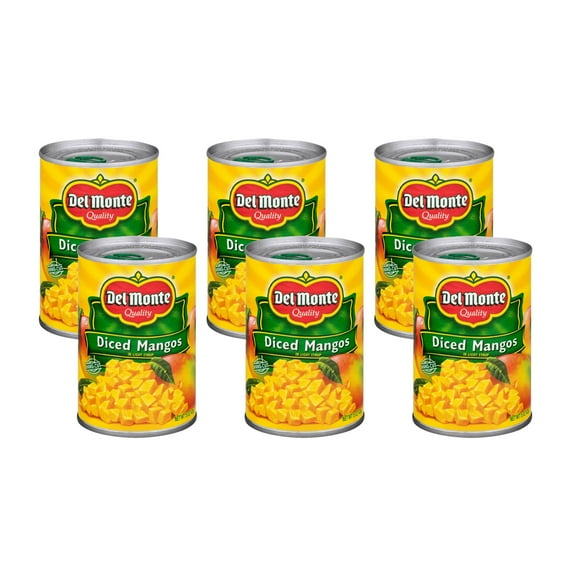 Del Monte, Diced Mangos in Light Syrup, 15oz Can (Pack of 6)