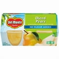 thumbnail image 1 of Del Monte Diced Pears Fruit Cup Snacks No Sugar Added 4 oz (4 Cups) (Pack of 2), 1 of 5