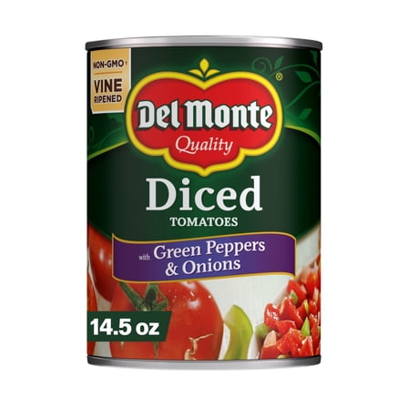 Del Monte Diced Tomatoes with Green Peppers & Onions, 14.5 oz Can