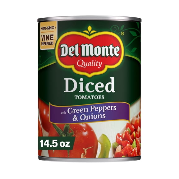 Del Monte Diced Tomatoes with Green Peppers & Onions, 14.5 oz Can