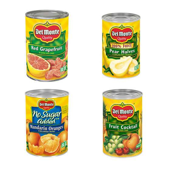 Del Monte Entertainers Fruit Variety Pack 8 Cans for Parties & Platters