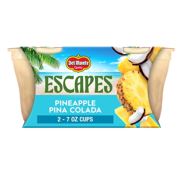 Del Monte Escapes Pineapple Pina Colada, 2-7 oz. Cup